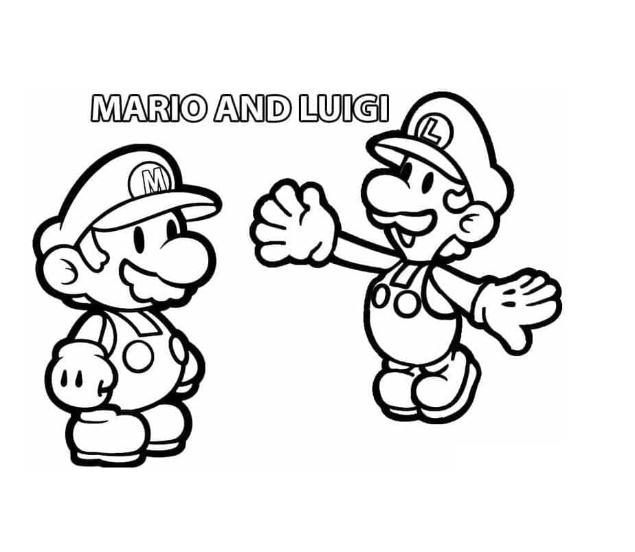 Coloriage Mario et Luigi 5