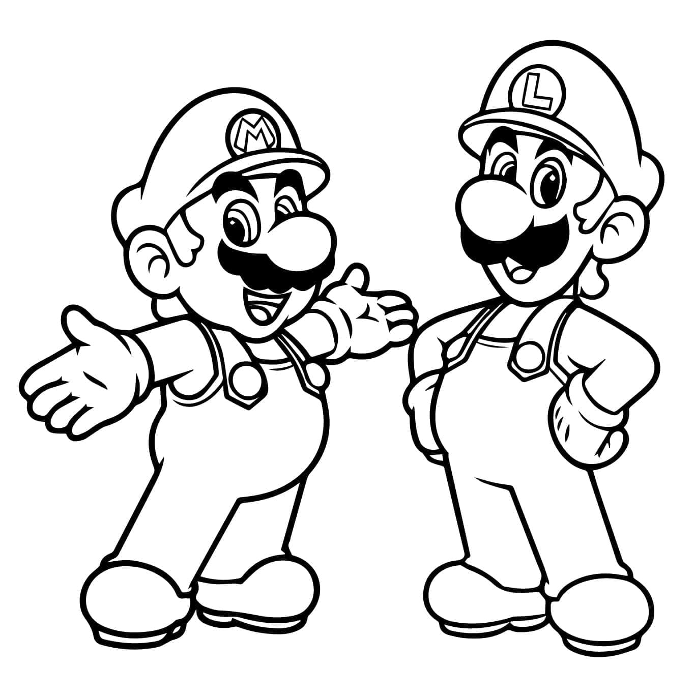 Coloriage Mario et Luigi 6