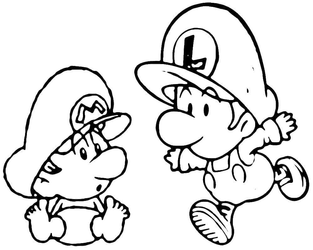 Coloriage Mario et Luigi 9