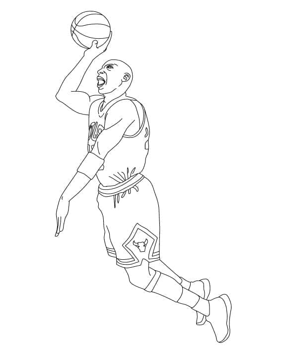 Coloriage Michael Jordan Imprimable Pour les Enfants