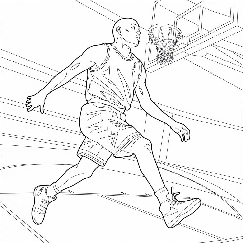 Coloriage Michael Jordan Pour Enfants