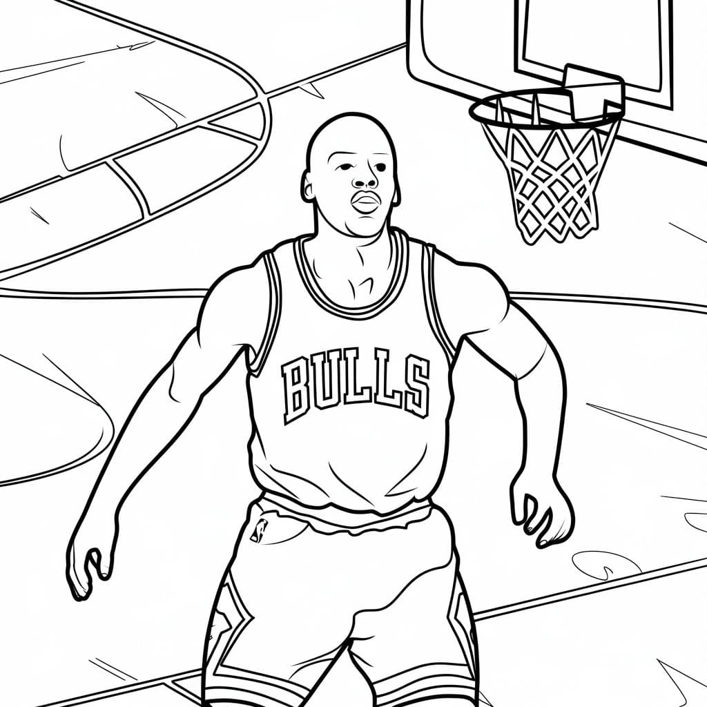 Coloriage Michael Jordan Pour les Enfants