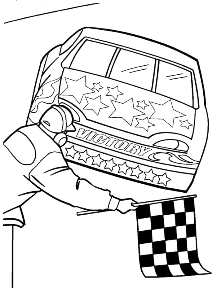 Coloriage Rallye Voiture Gratuit