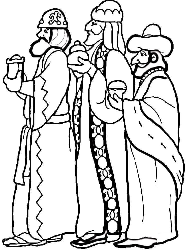 Coloriage Rois Mages Pour les Enfants de 2 An