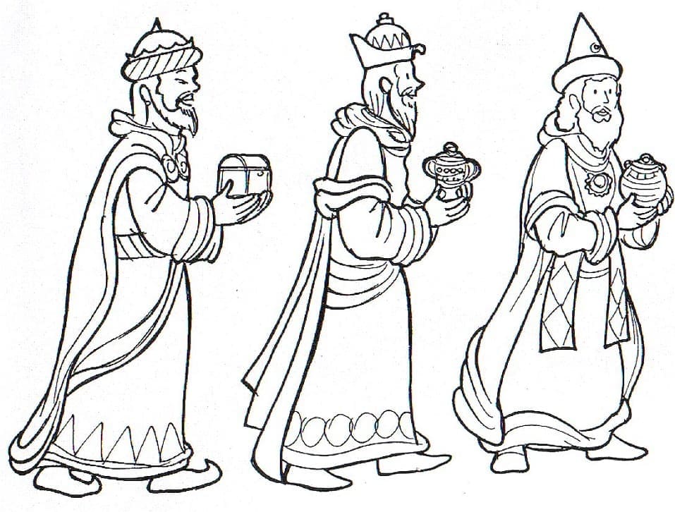 Coloriage Rois Mages Pour les Enfants