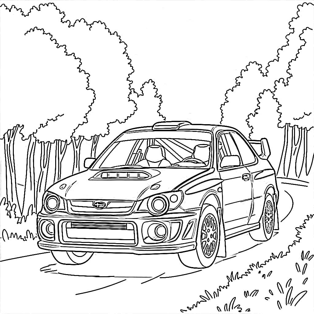 Coloriage Voiture de Rallye Fantastique