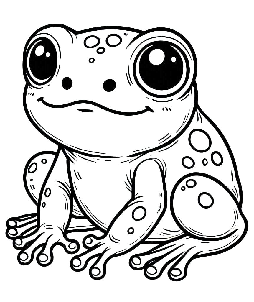 Coloriage Bébé grenouille mignon