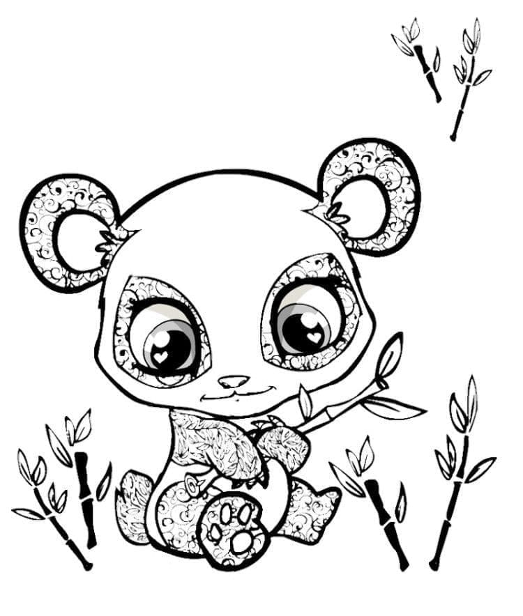 Coloriage Bébé panda mignon