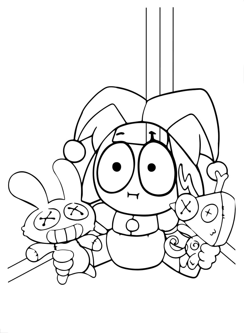 Bébé Pomni coloring page