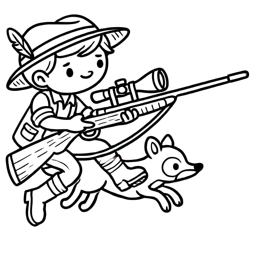 Coloriage Chasseur Imprimable