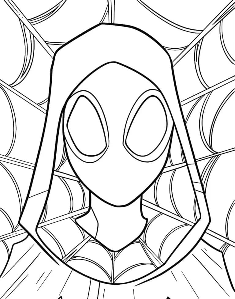 Coloriage Ghost Spider Pour les Enfants de 1 An