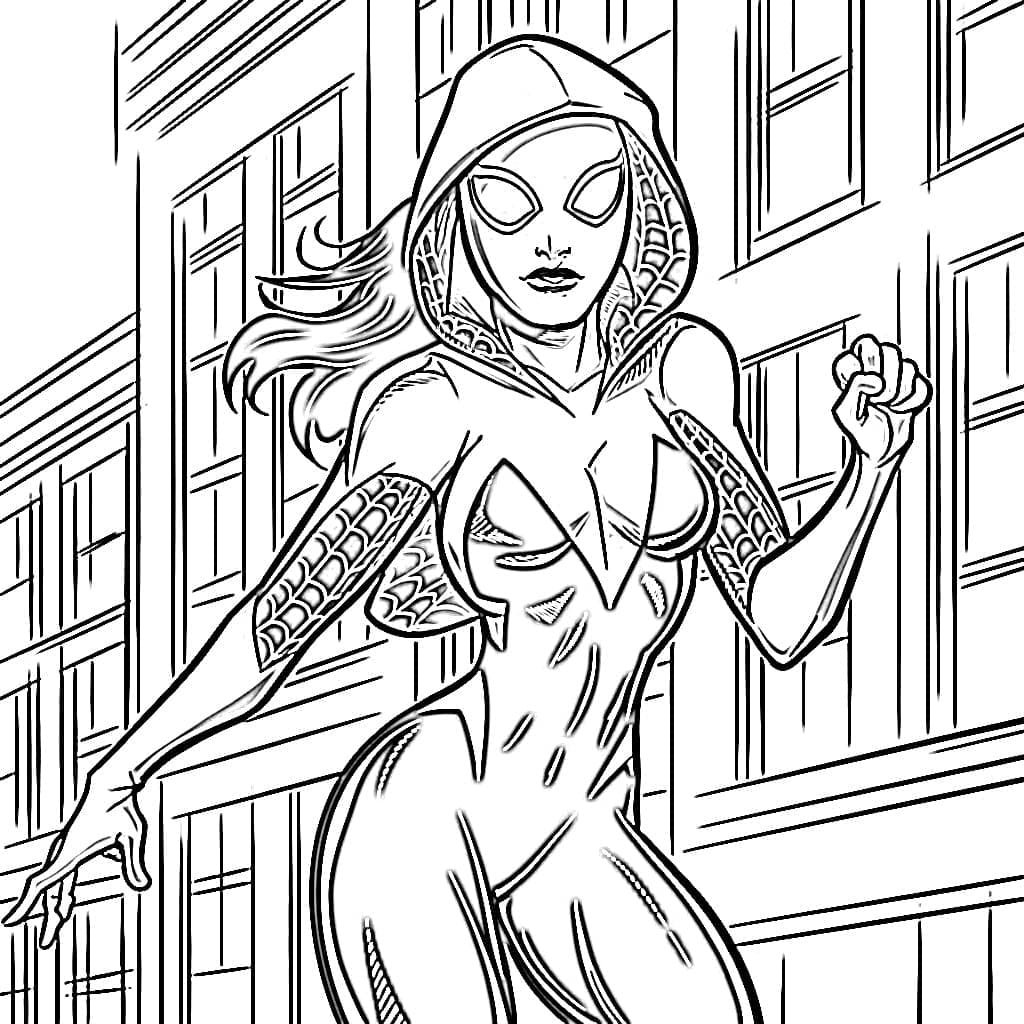 Coloriage Dessin de Ghost Spider