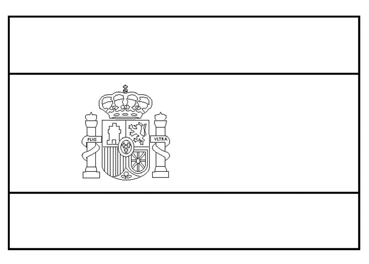 Dessin du Drapeau de l’Espagne coloring page