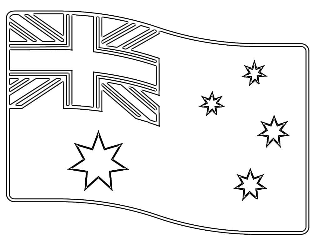 Coloriage Drapeau australien simple