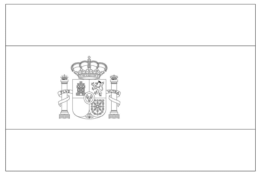 Drapeau de l’Espagne Imprimable Pour les Enfants coloring page