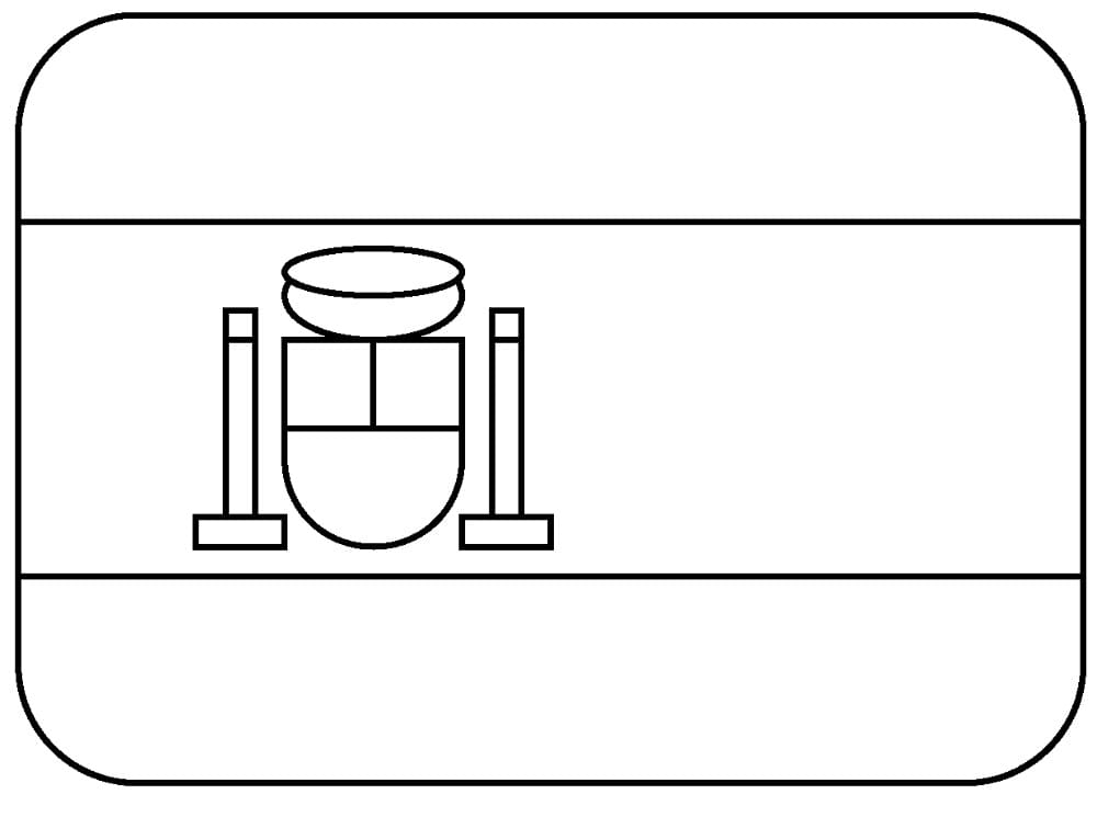 Coloriage Drapeau Espagnol Simple