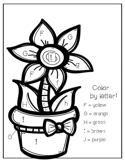 Fleur Magique Lettres coloring page