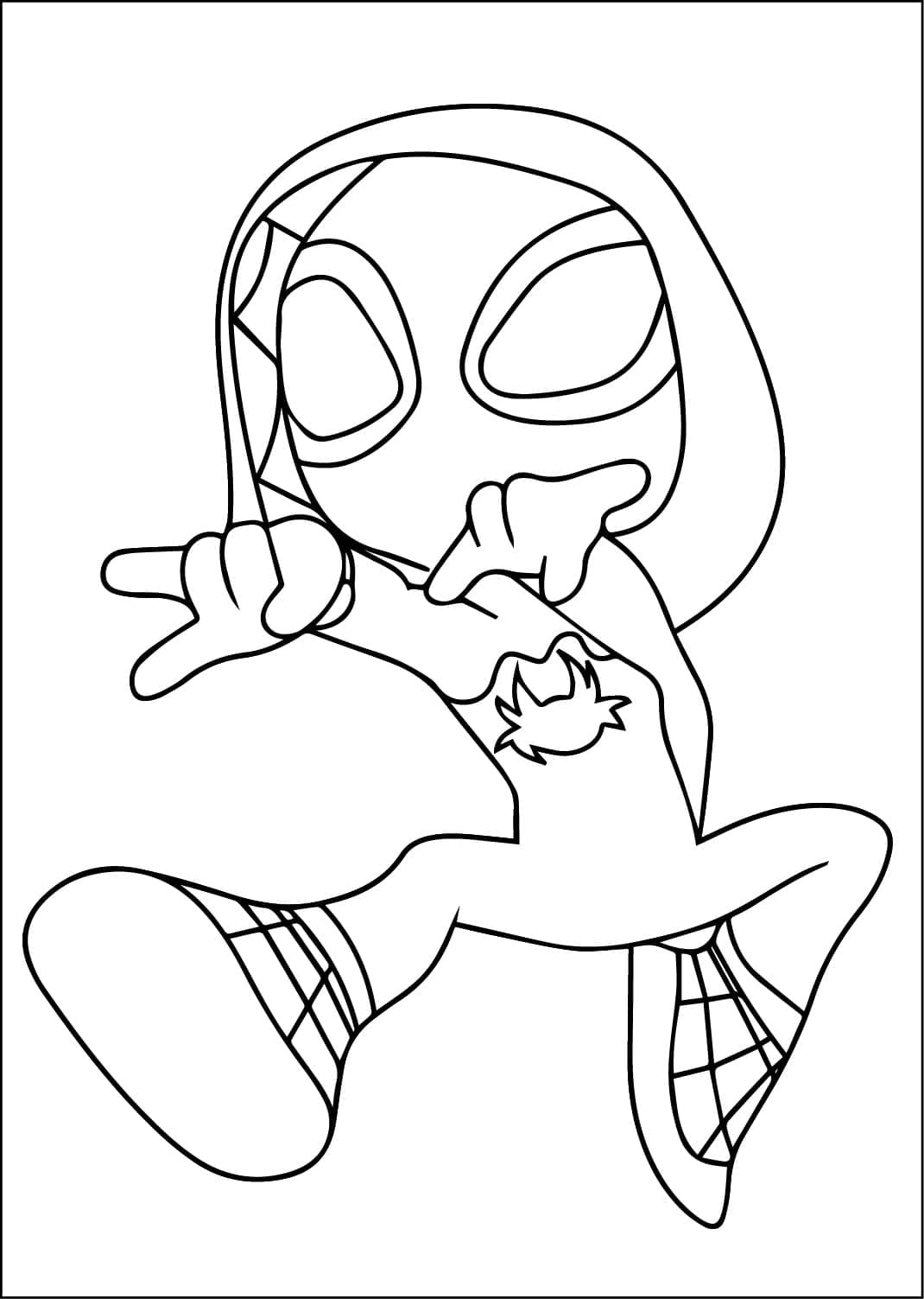 Coloriage Ghost Spider Gratuit Pour les Enfants