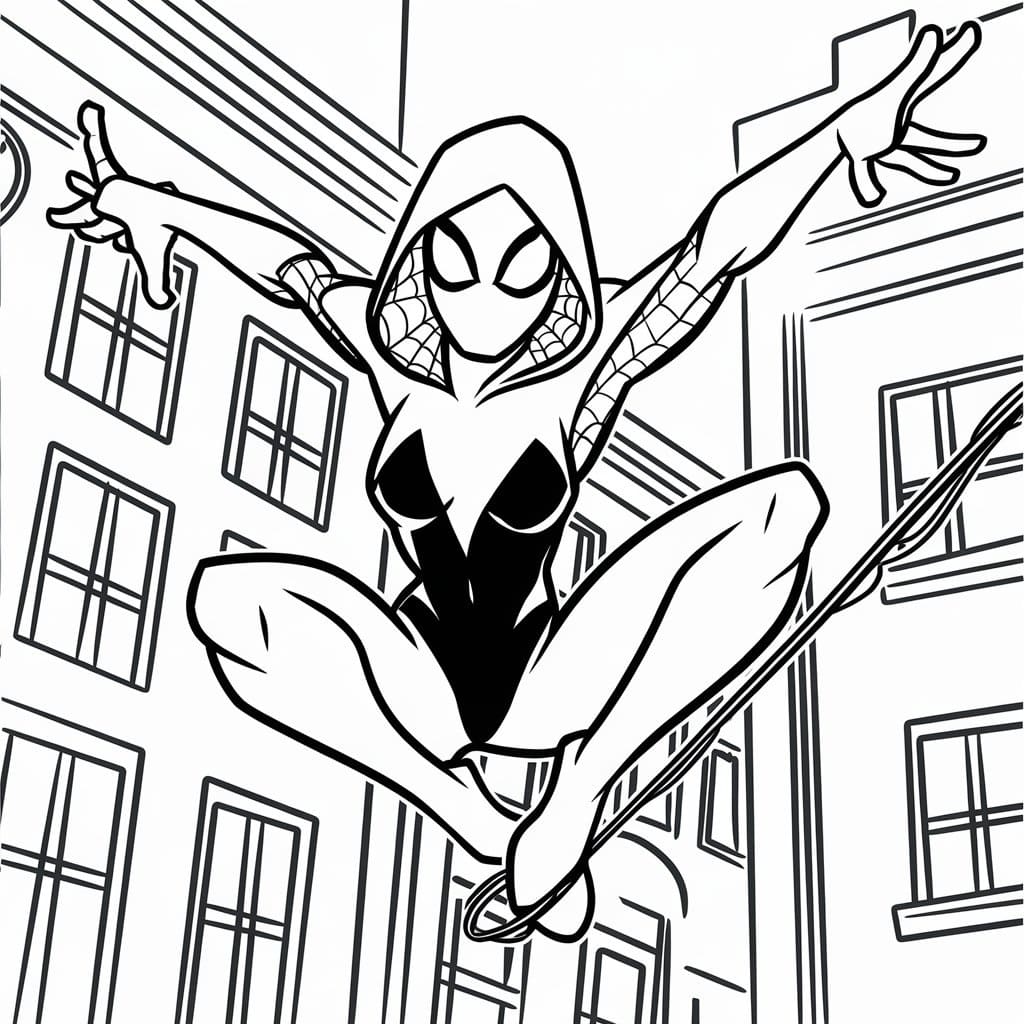 Coloriage Ghost Spider Incroyable