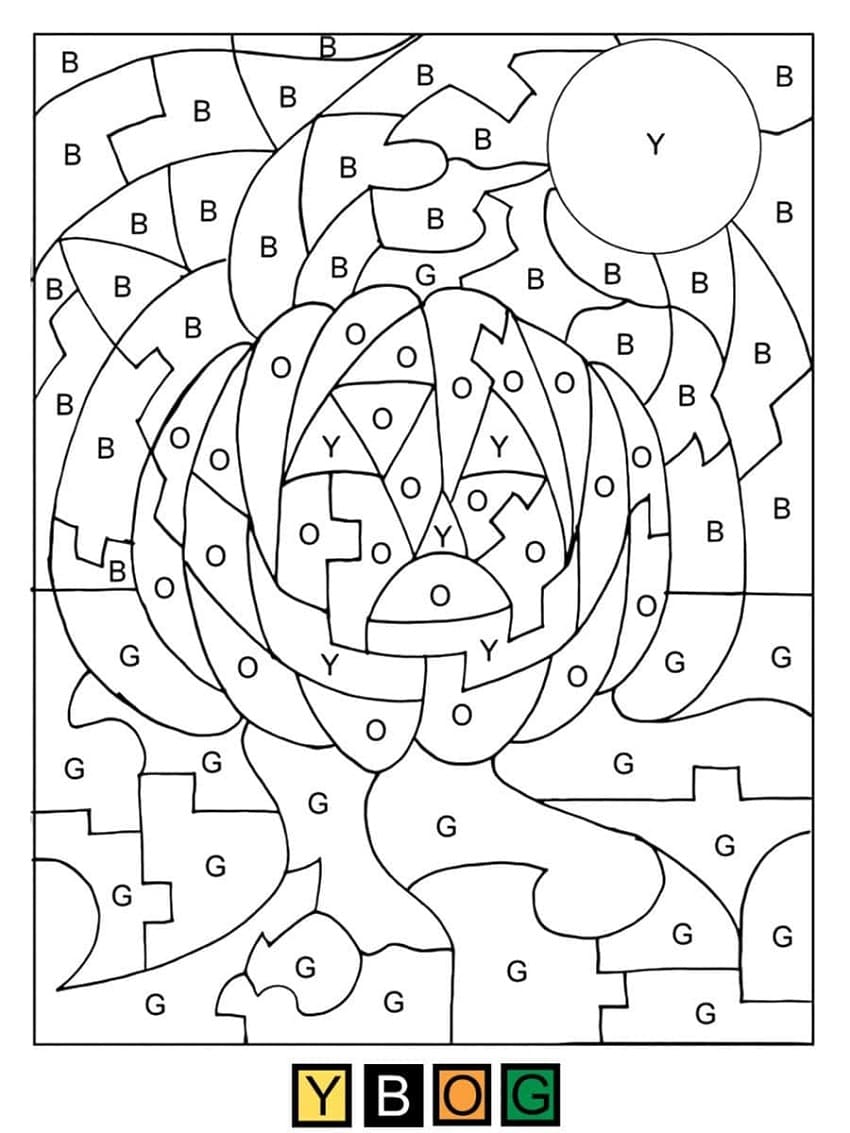 Halloween Magique Lettres coloring page