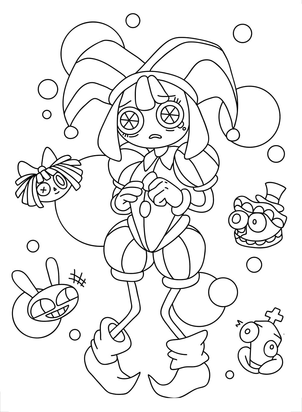 Image de Pomni coloring page