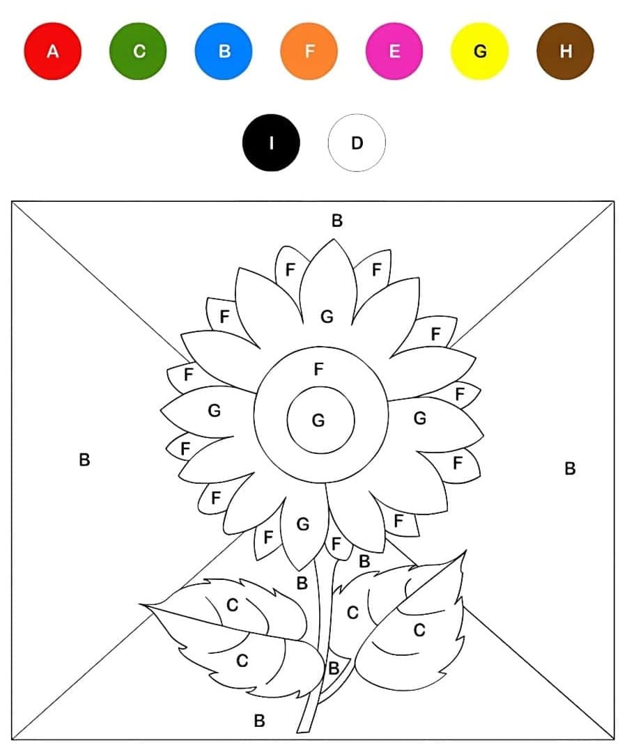 Magique Lettres Fleur coloring page