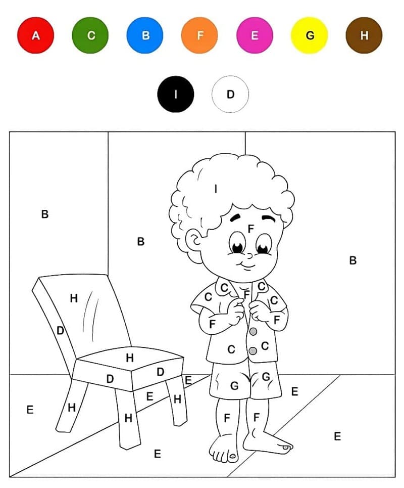 Magique Lettres Garçon coloring page