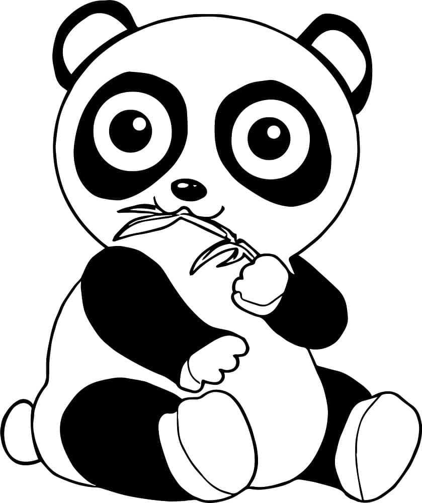 Coloriage Petit bébé panda