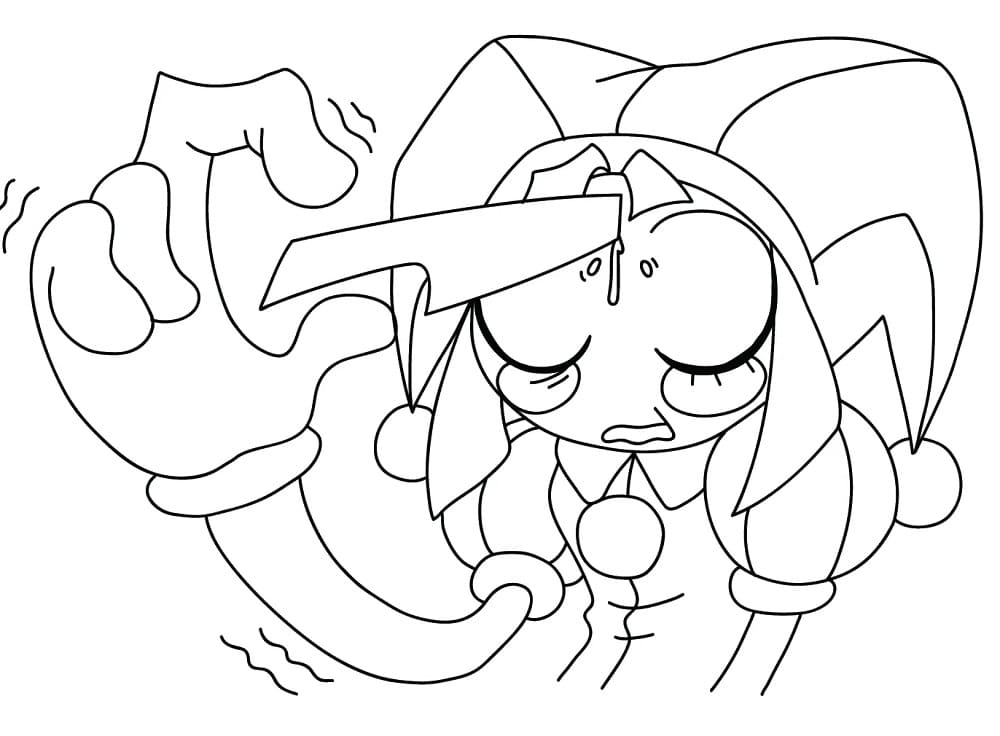 Pomni 7 coloring page