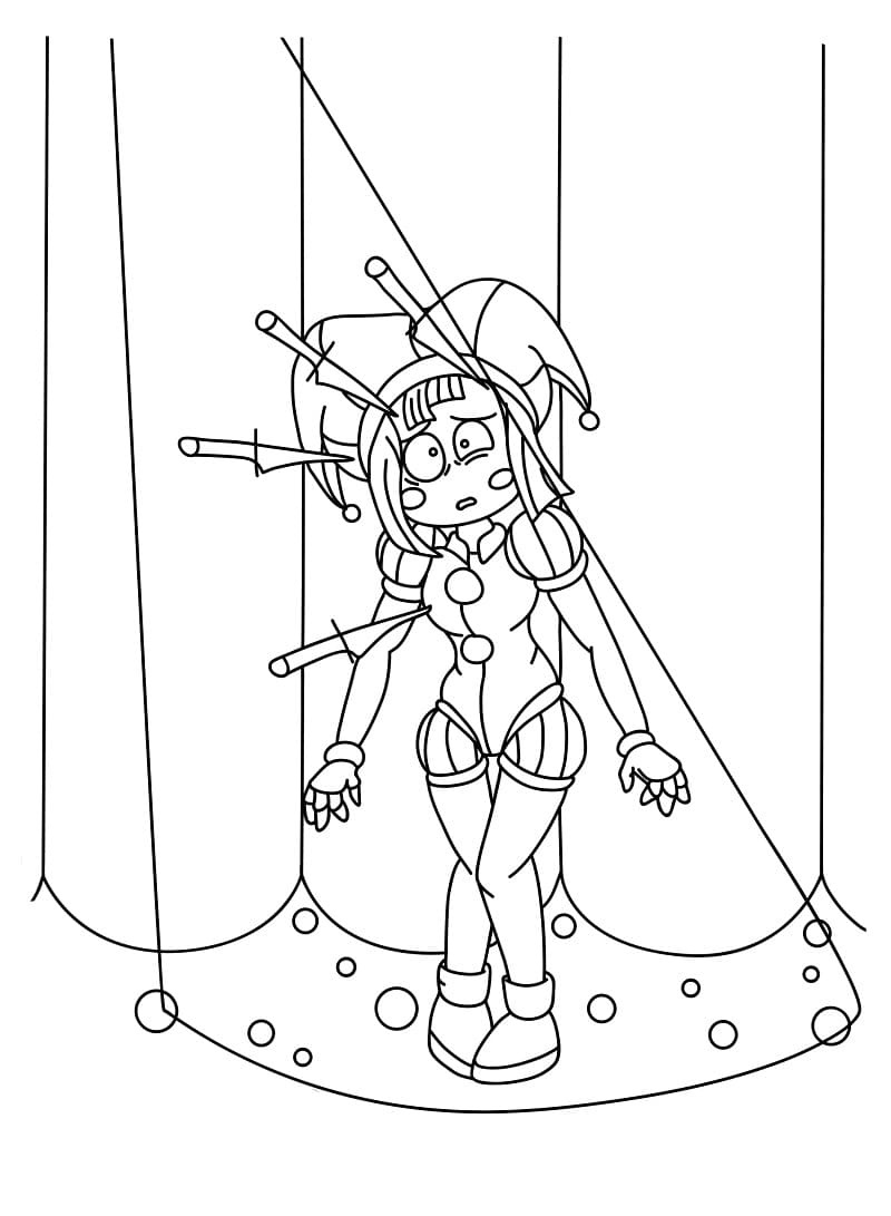 Pomni Pour Enfants coloring page