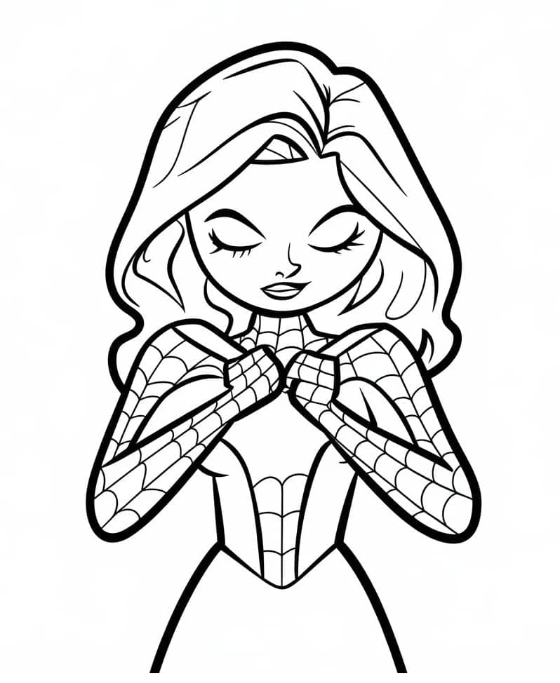 Coloriage Spider Woman Gwen Stacy