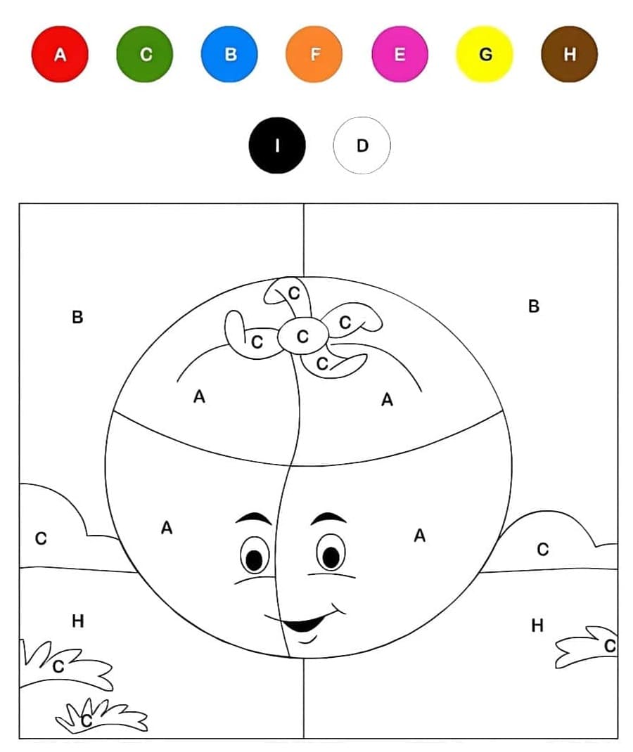 Tomate Magique Lettres coloring page