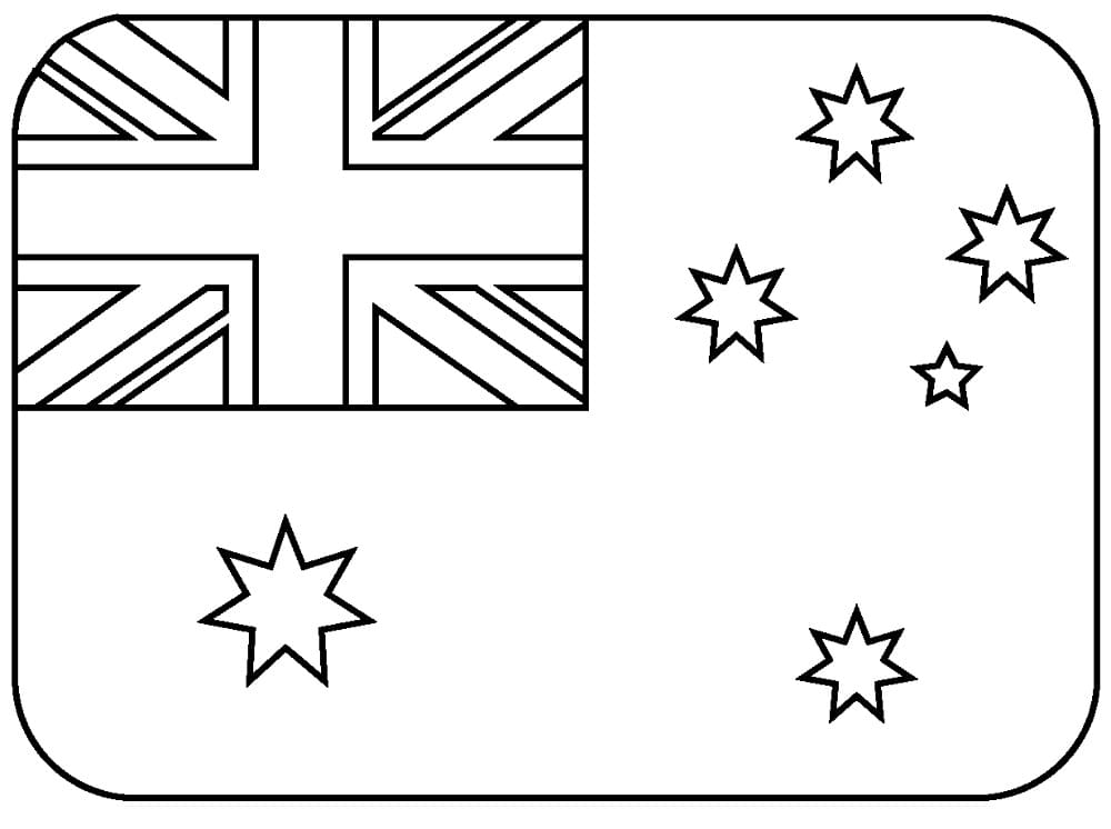 Coloriage Un drapeau australien