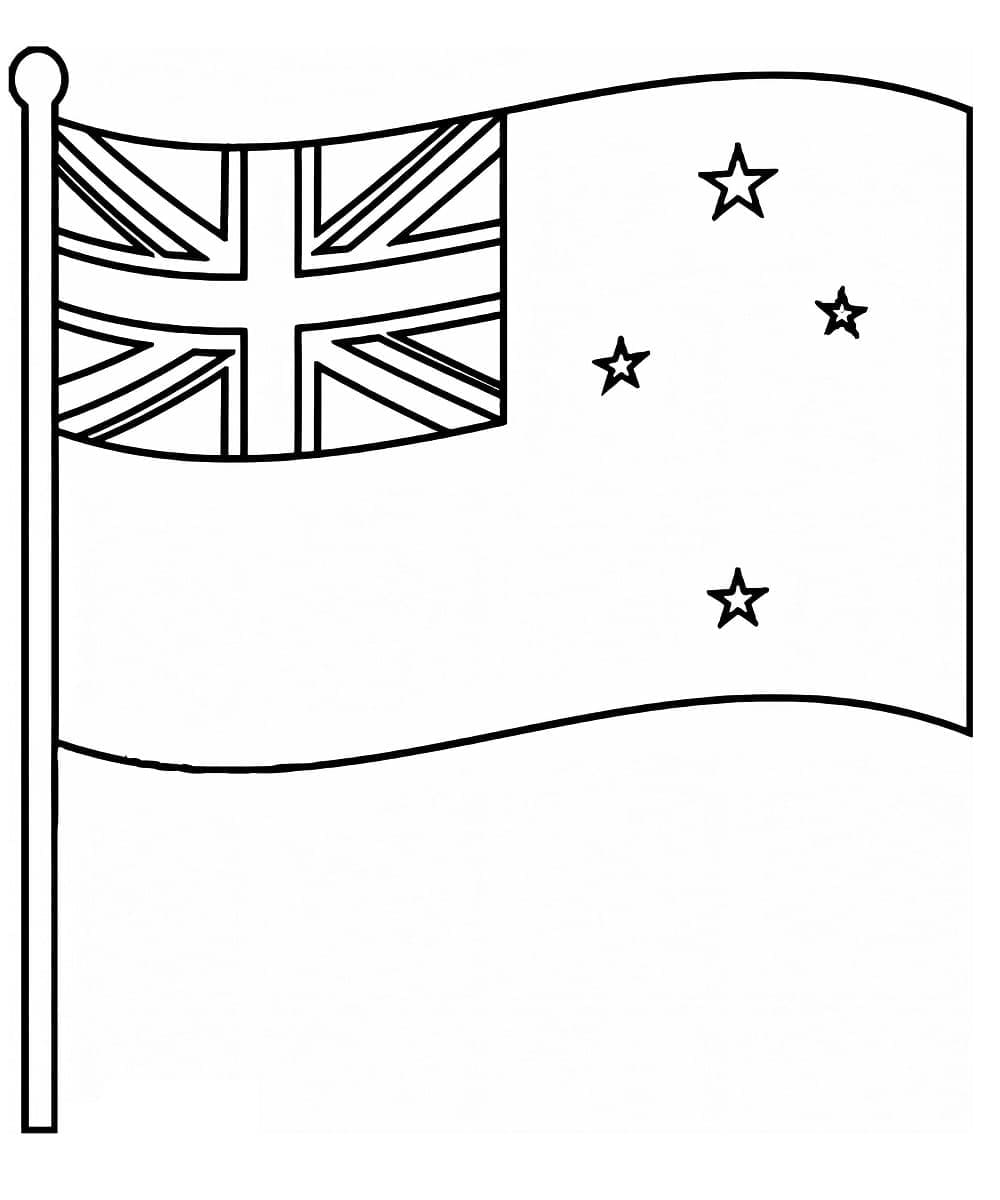 Coloriage Un simple drapeau australien