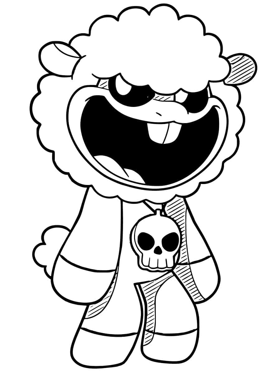 Coloriage Baba Chops dans Nightmare Critters