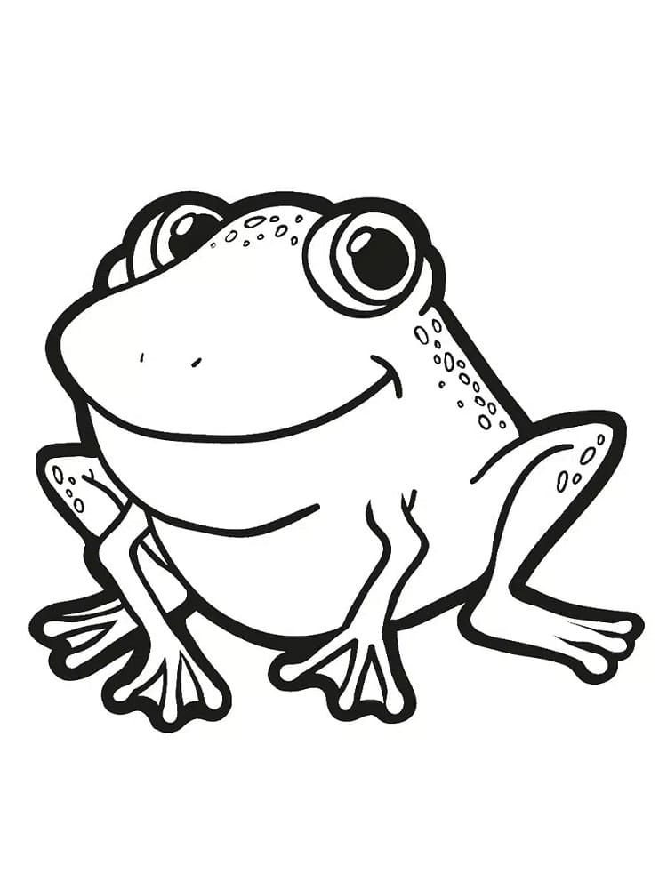 Coloriage Crapaud de Dessin Animé