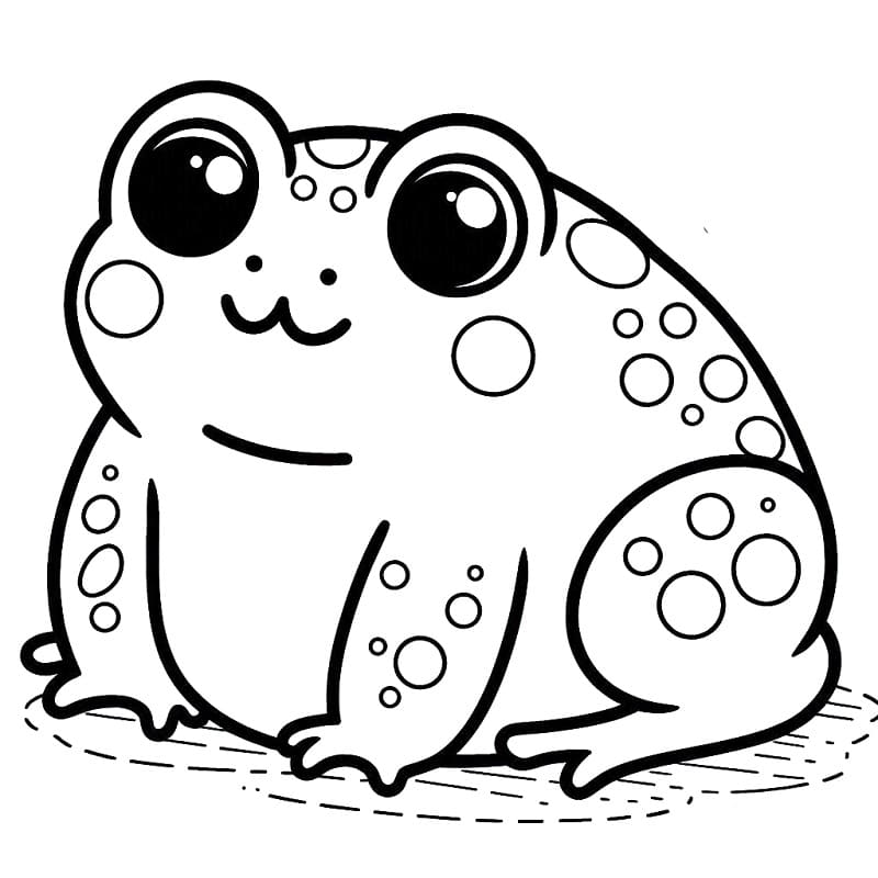 Coloriage Crapaud Gratuit Pour les Enfants