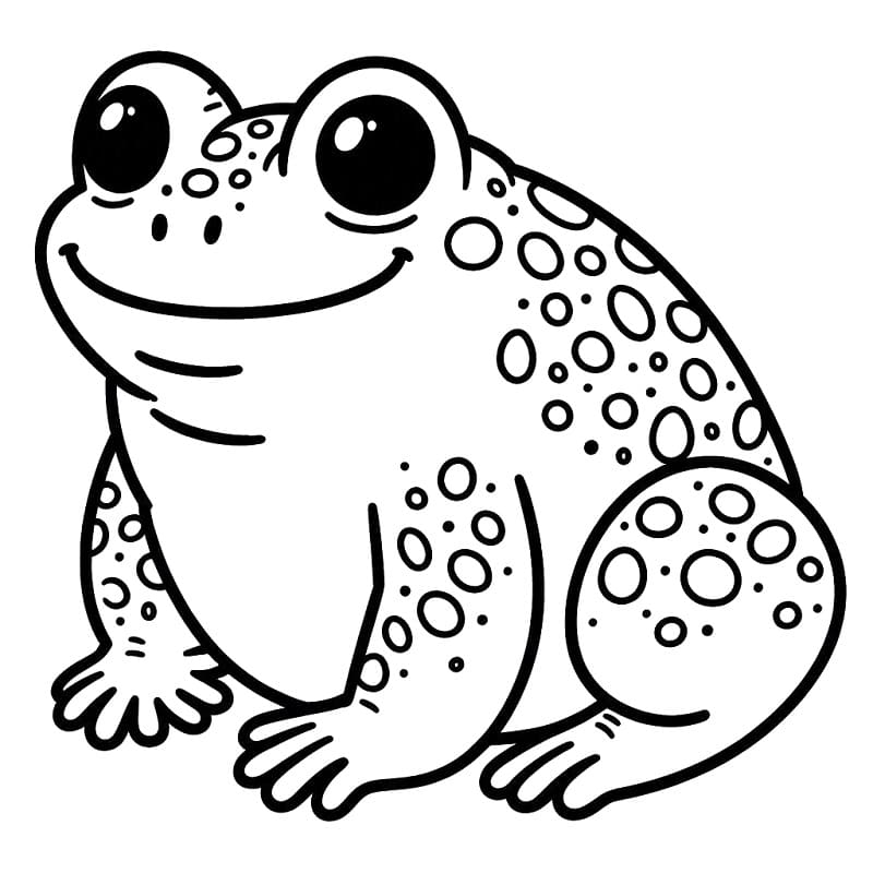 Coloriage Crapaud Imprimable Pour les Enfants