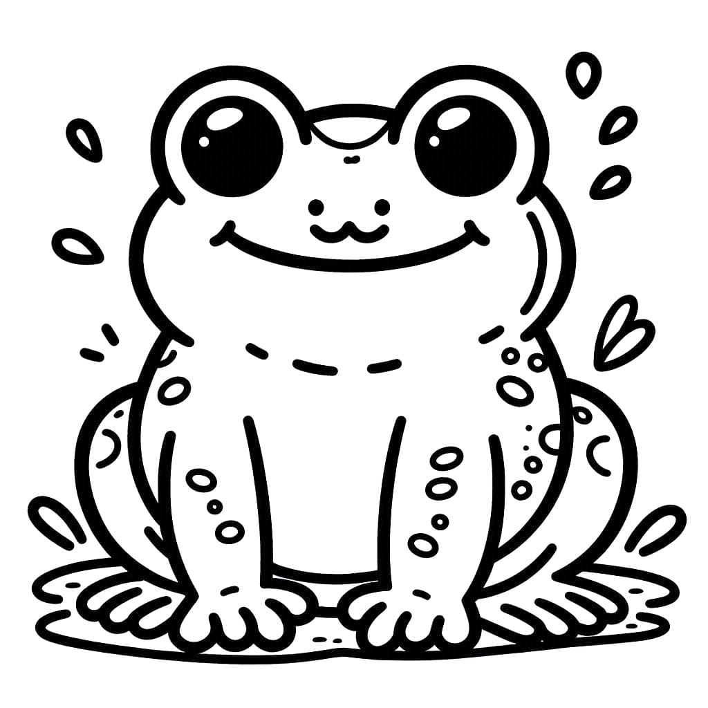 Coloriage Crapaud Mignon