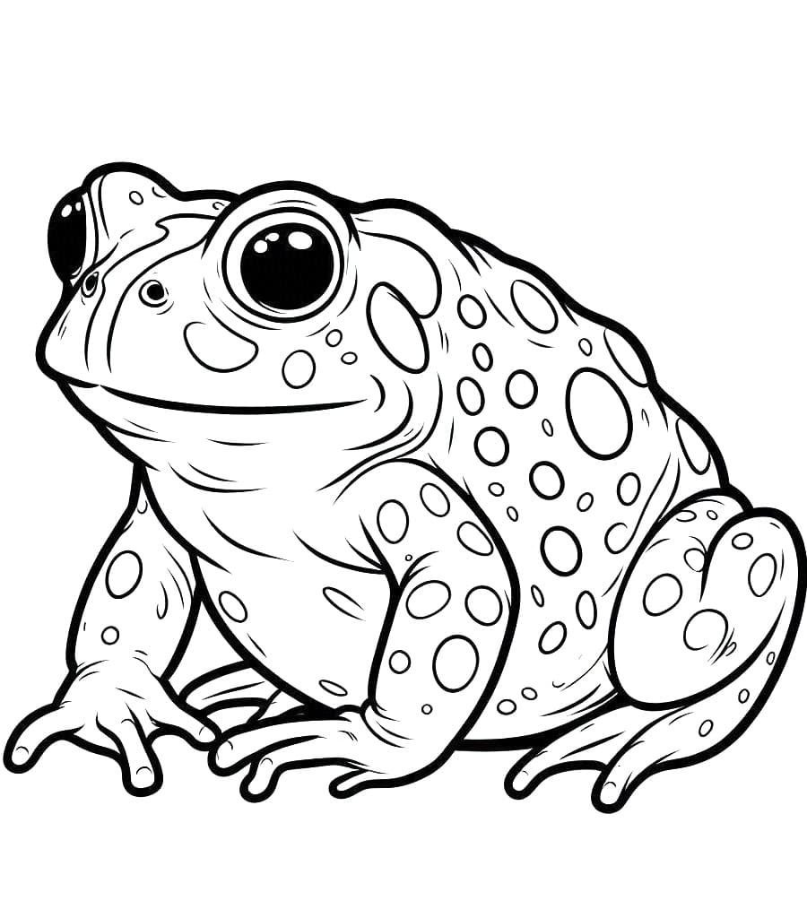 Coloriage Crapaud Réaliste