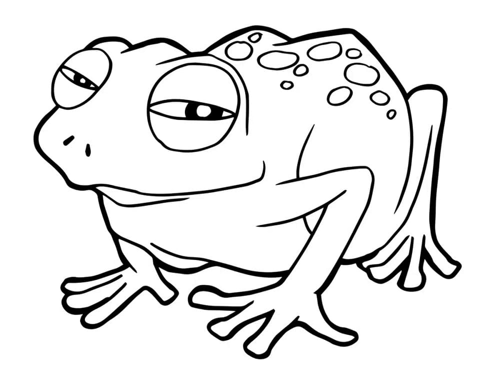 Coloriage Crapaud très Drôle