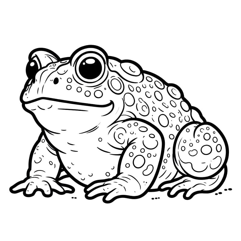 Coloriage Dessin de Crapaud Gratuit