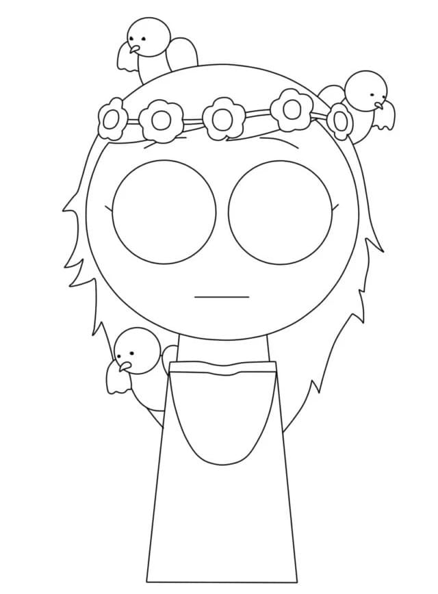 Dessin de Sprunki Incredibox coloring page