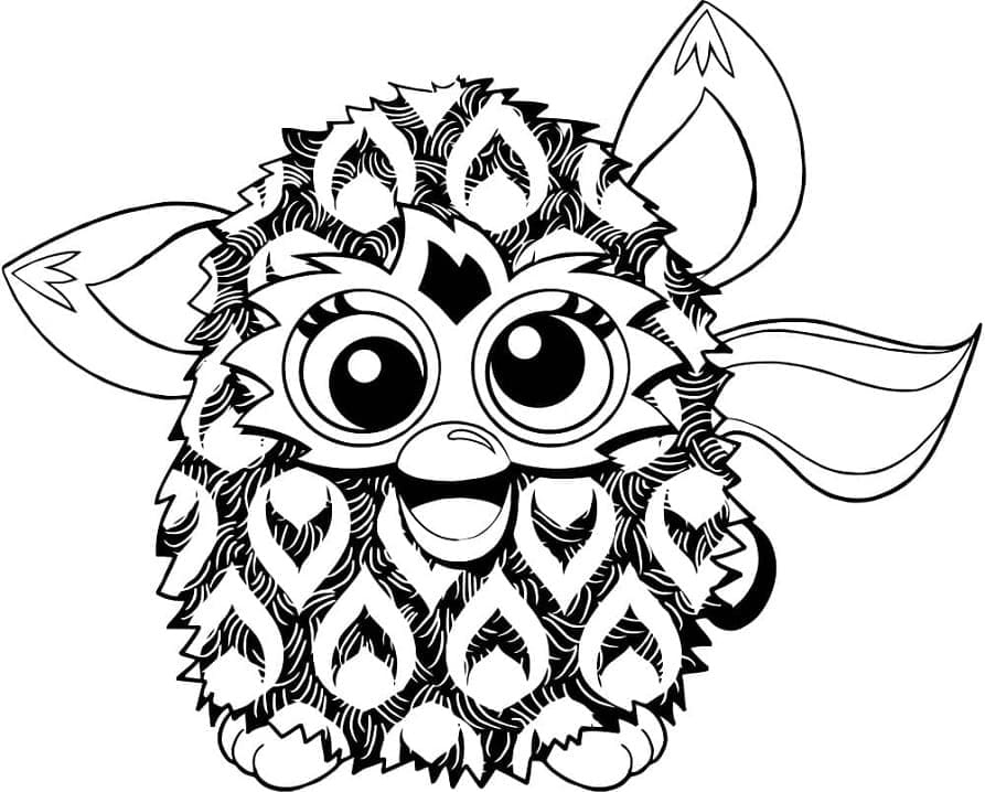 Coloriage Furby drôle