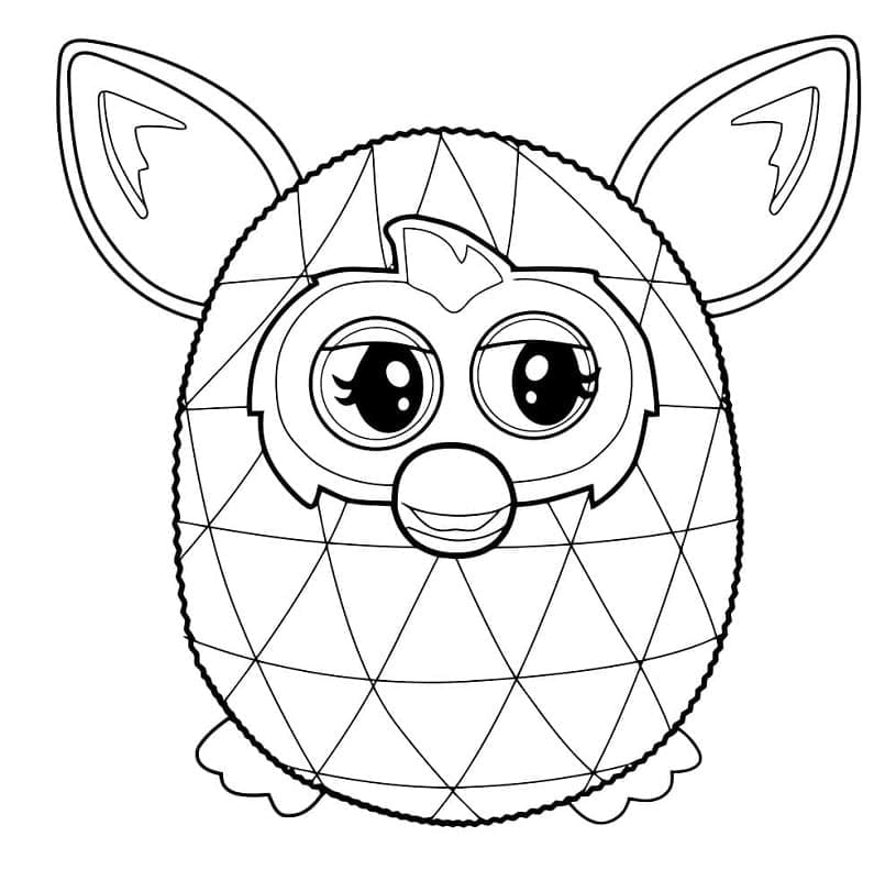 Coloriage Furby Gratuit Pour les Enfants