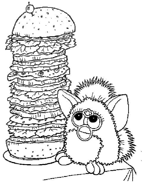 Coloriage Furby heureux