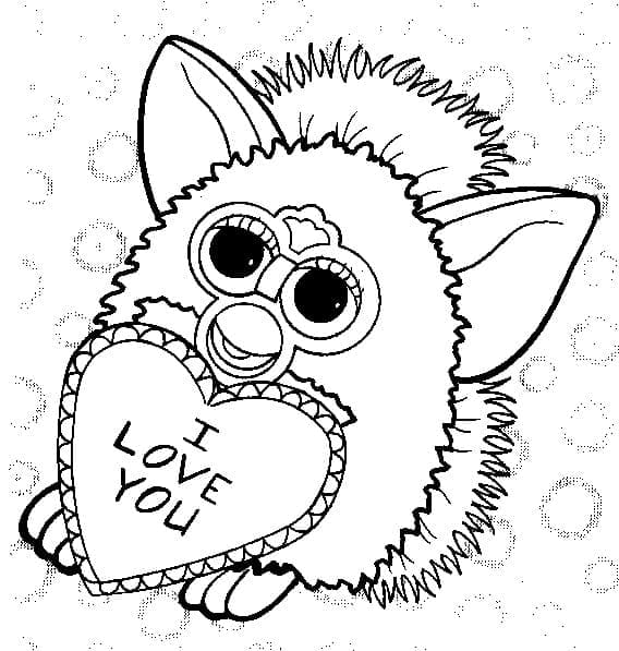 Coloriage Furby Imprimable Pour Enfants