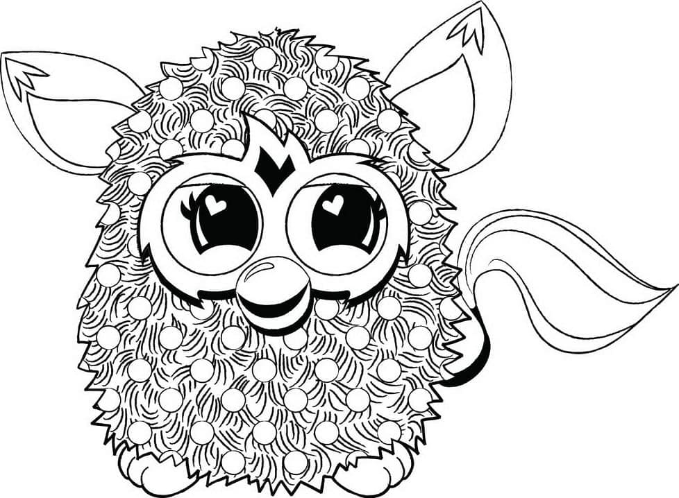 Coloriage Furby mignon