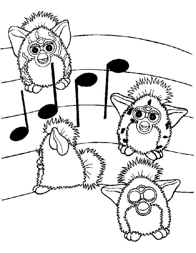 Coloriage Furby Pour les Enfants de 1 An