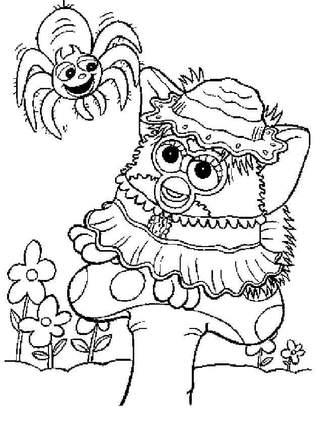 Coloriage Furby Pour les Enfants de 3 Ans